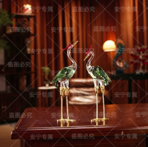 仙鹤摆件家居酒柜茶几影视柜摆放装饰品