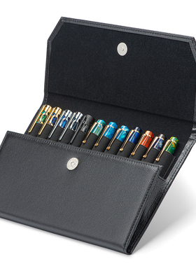 意斯华Asvine12格PU笔袋【改进版】钢笔收纳包防水商务简约收藏包