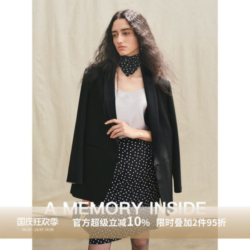 三醋酸西装外套女2025春季