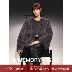 Inside慵懒风小湖羊皮毛一体休闲环保皮草外套女冬季 Memory