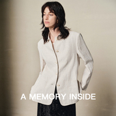 Memory Inside高奢100%亚麻 西装 外套女2024春秋新品 显瘦小西服