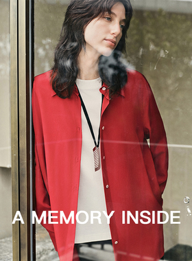 A Memory Inside重磅100%桑蚕丝双绉真丝衬衫女缎面高级感上衣