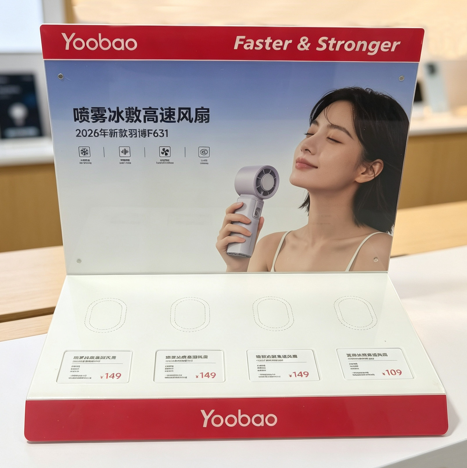 L型展示架化妆品数码产品促销台陈列架盲盒手办亚克力直播间摆台