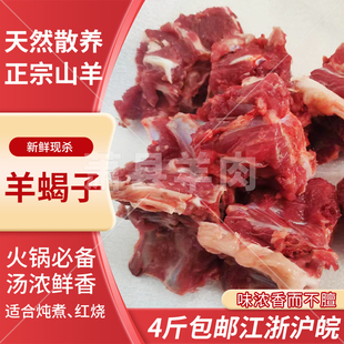 现杀新鲜羊蝎子羊骨头多肉羊脊骨1斤带肉羊脊椎骨羊龙骨火锅食材