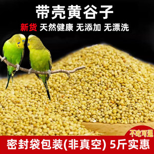 黄谷子带壳小米虎皮鹦鹉鸟粮喂鸟食玄凤牡丹食粮黄雀文鸟营养饲料