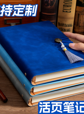 a5活页笔记本可拆卸皮面笔记本本子商务高档记事本工作办公记事本