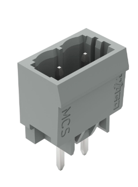 WAGO万可THT针型插座直型焊针间距5mm2极灰色231-132/001-000