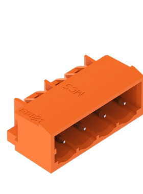 WAGO万可THT针型插座焊针弯角2极橙色231-532/001-000