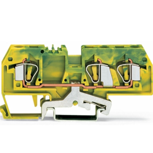 WAGO万可3线保护接地端子6,00mm²黄绿混色 282-687