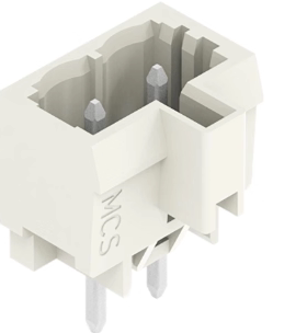 WAGO万可THT针型插座直型焊针间距5mm2极浅灰色721-132/001-000