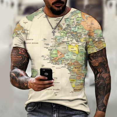 men's T-shirts, exquisite patterns, best sellers印花短袖休闲