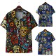 Men Homme印花短袖 Shirts Hawaiian Beach Chemise 2022 Blouse