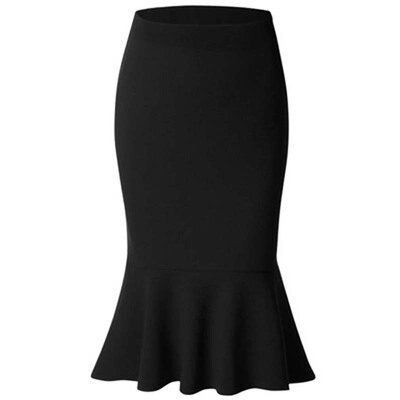 Medium length high waist fishtail skirt中长款高腰鱼尾裙女款