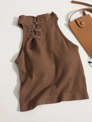 Pan buckle hanging neck strapping strap 盘扣挂脖抹胸吊带背心