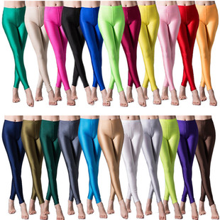 bright face leggings Women 亮面小脚裤 slim 女士外穿修身 wear
