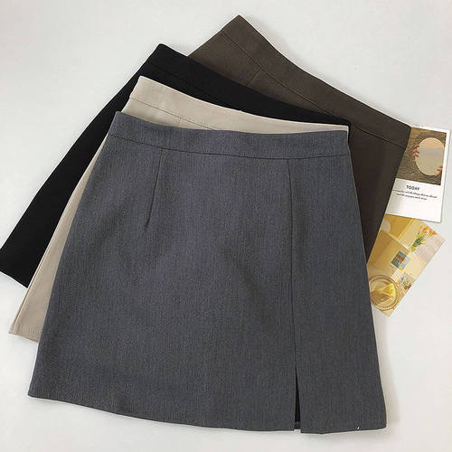 Short skirt with high waist A suit for women 高腰西装A字短裙