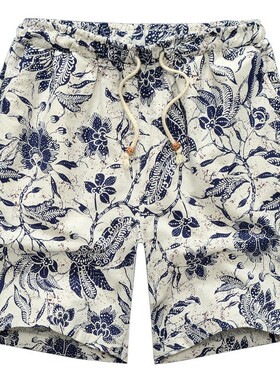 Men's Shorts Streetwear Cotton Beachwear  棉质沙滩装