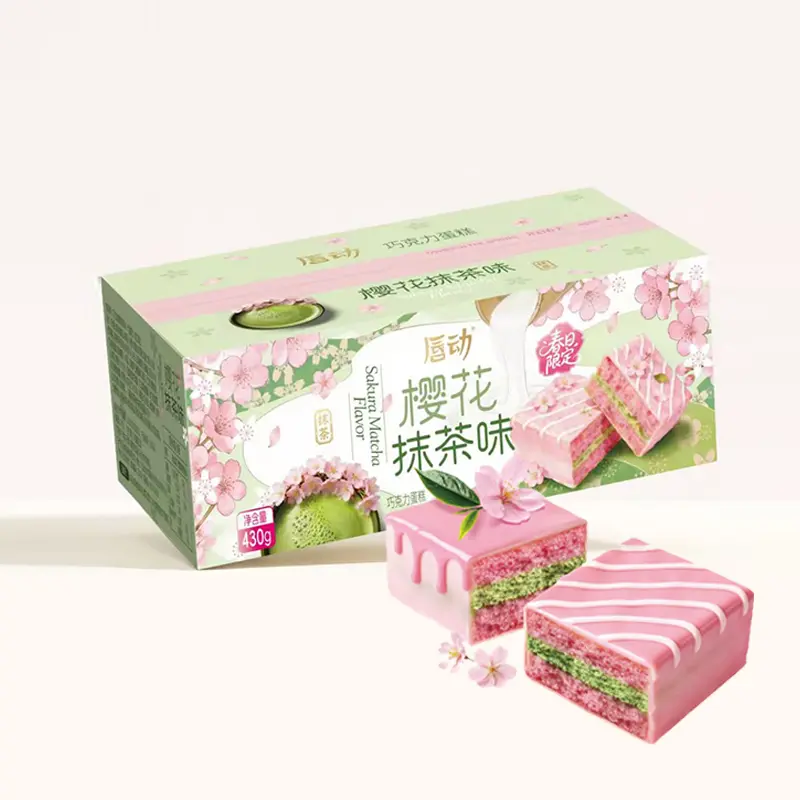 唇动经典樱花抹茶口味丝滑夹心