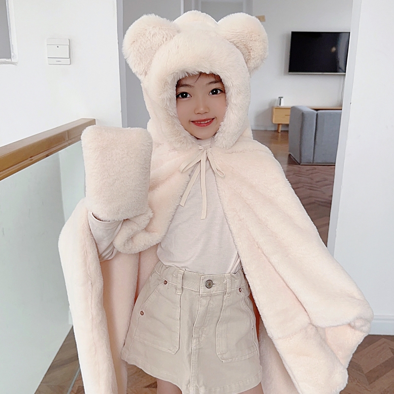 冬季加厚保暖斗篷学生午休毛毯