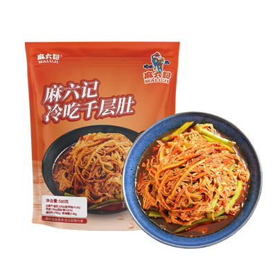 麻六记千层肚贡菜麻辣口味