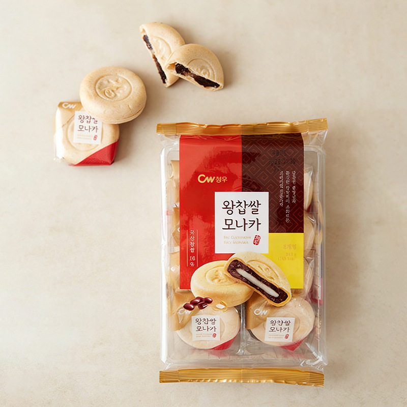 韩国进口CW青佑红豆夹心糯米糕下午茶办公室休闲食品糕点小零食