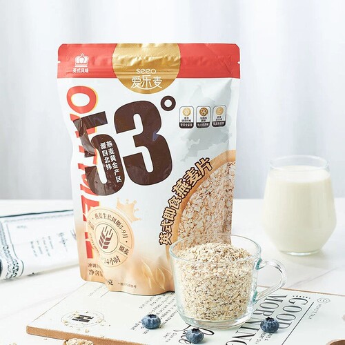 seeo爱乐麦53°燕麦片早餐即食冲饮营养早餐代餐麦片500g*4袋