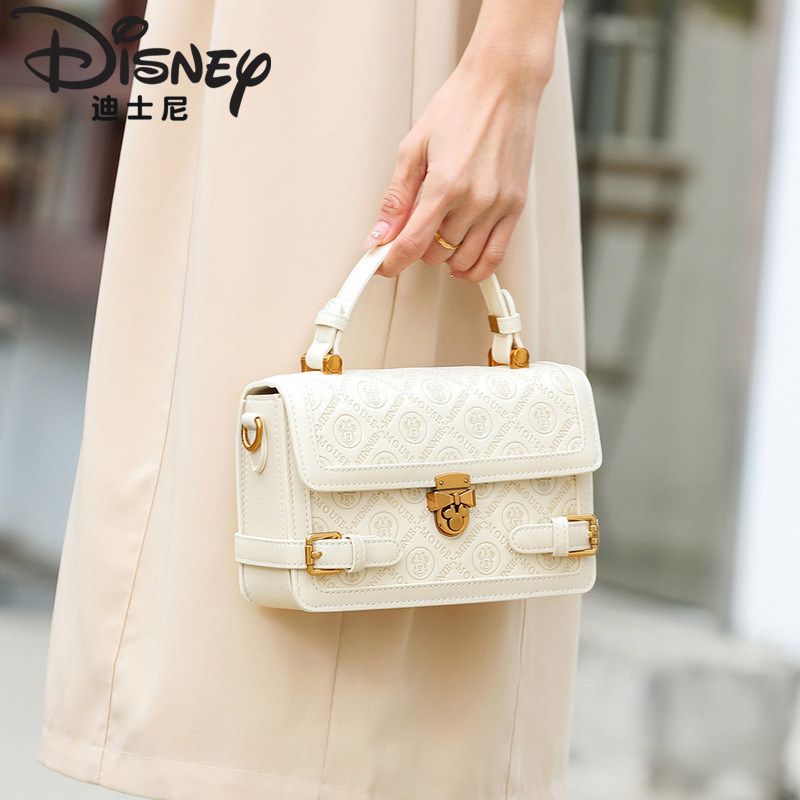 迪士尼包包官方正品米奇法式复古斜挎包女士气质单肩包生日礼物