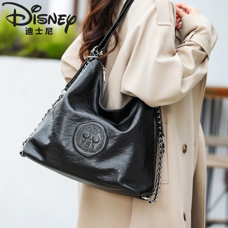 迪士尼女士包包2024新品官方正品米奇通勤大容量生日礼物单肩包