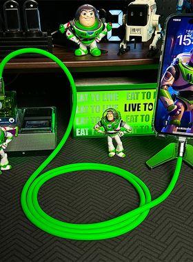 新款硅胶数据线适用于苹果iPhone17/16promax29WPD快充100W双typec加粗加长66w华为超级闪充客制化车载充电线