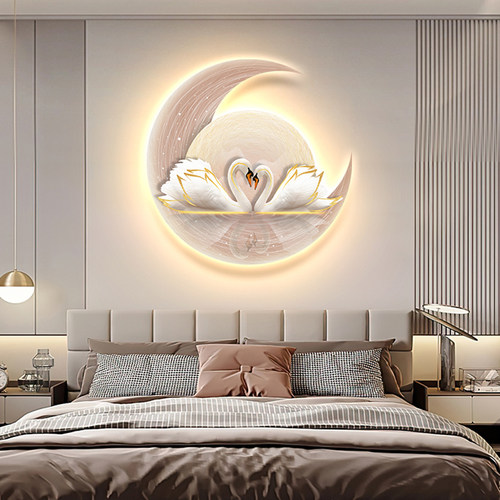 画薰轻奢卧室床头灯画