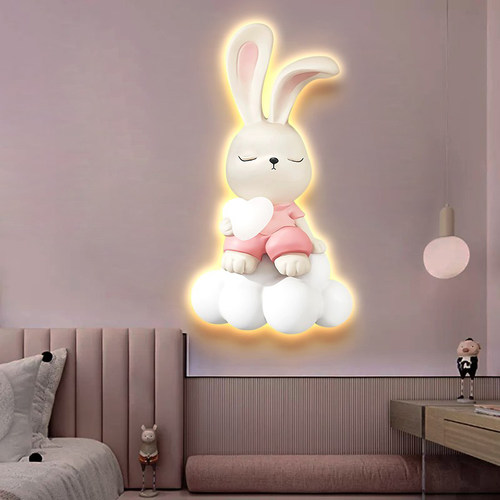 儿童房可爱卡通兔子灯画