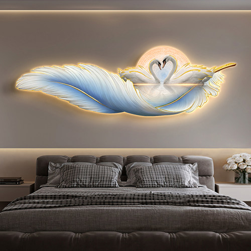 客厅卧室挂画LED灯画装饰画