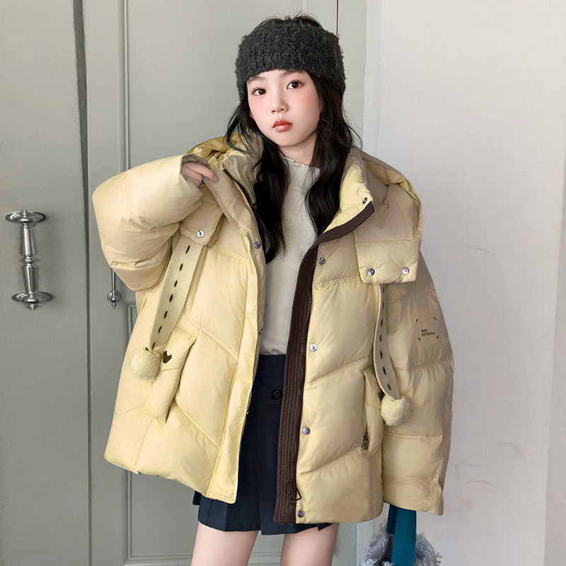 女童冬装棉服2025新款洋气儿童时髦羽绒棉棉衣中大童冬季棉袄外套