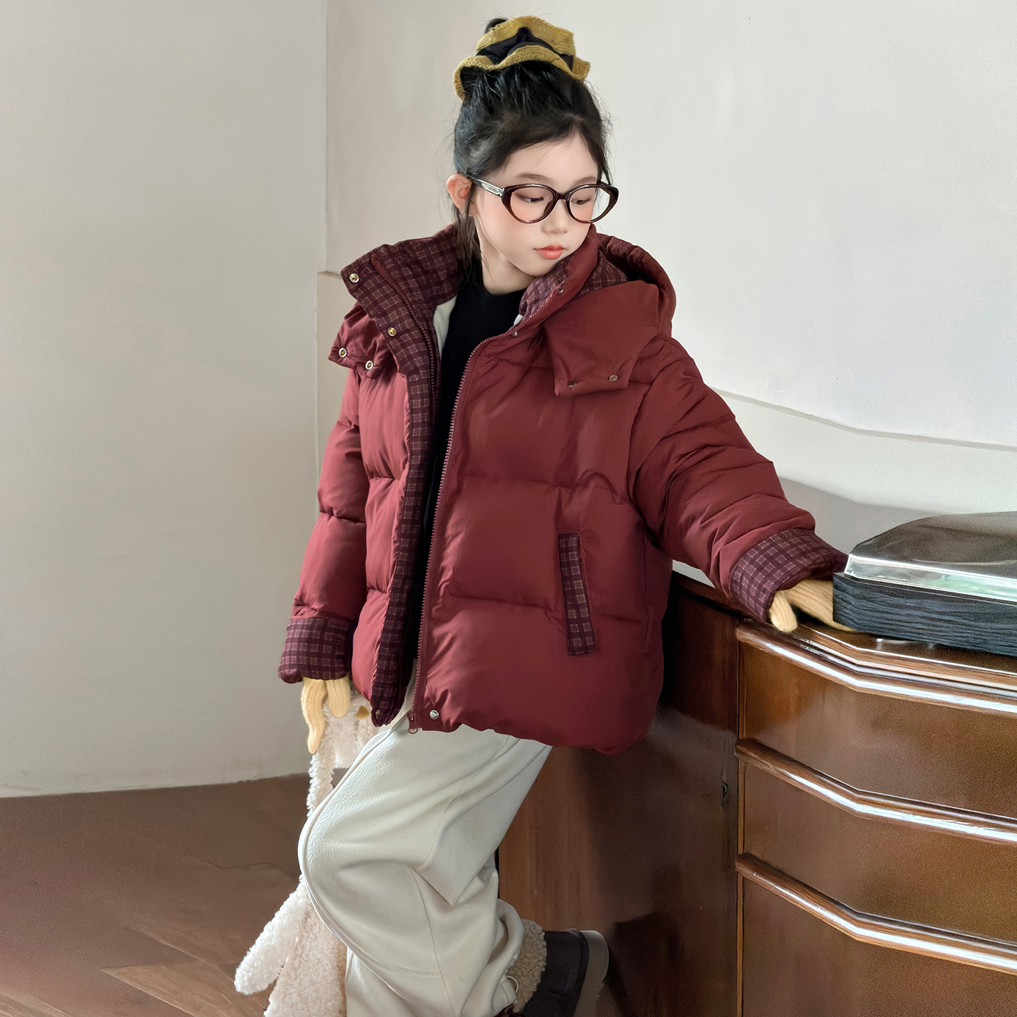 女童韩版冬装棉服2025新款洋气儿童加厚棉衣女孩保暖冬天外套潮流