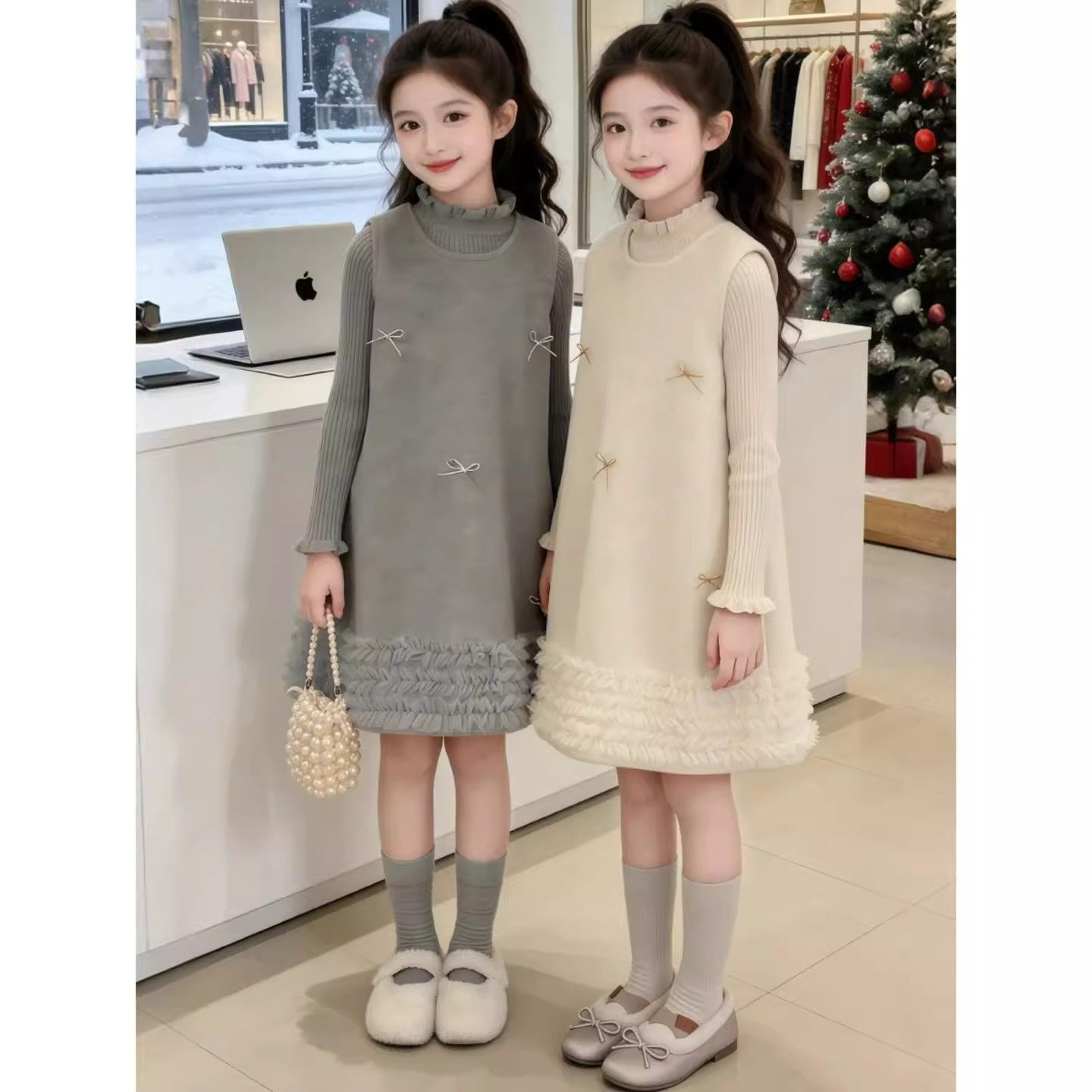 女童超好看连衣裙秋冬2026新款儿童小香风公主裙针织背心裙两件套,童装/婴儿装/亲子装,连衣裙,淘宝优惠券,粉丝福利购,淘宝优惠卷