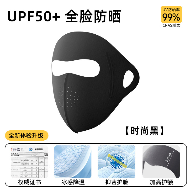 防晒面罩女防紫外线夏季骑行开车冰丝脸基尼护面纱遮全脸遮阳口罩