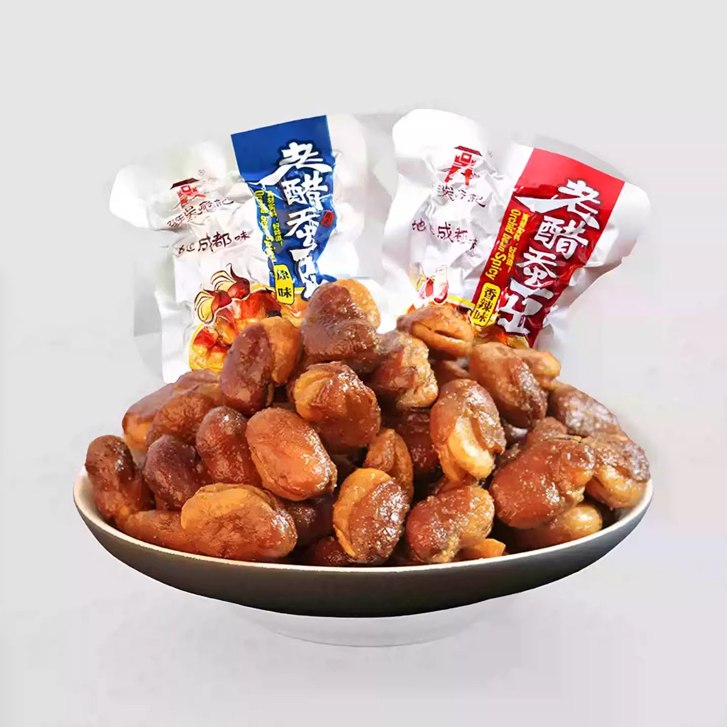 百年吴府记老醋蚕豆458g四川特产川航正品怪味胡豆休闲零食品
