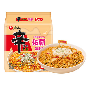 国产农心拓霸辛拉面拌面韩式芝士方便面辣白菜泡面袋装速食拉面