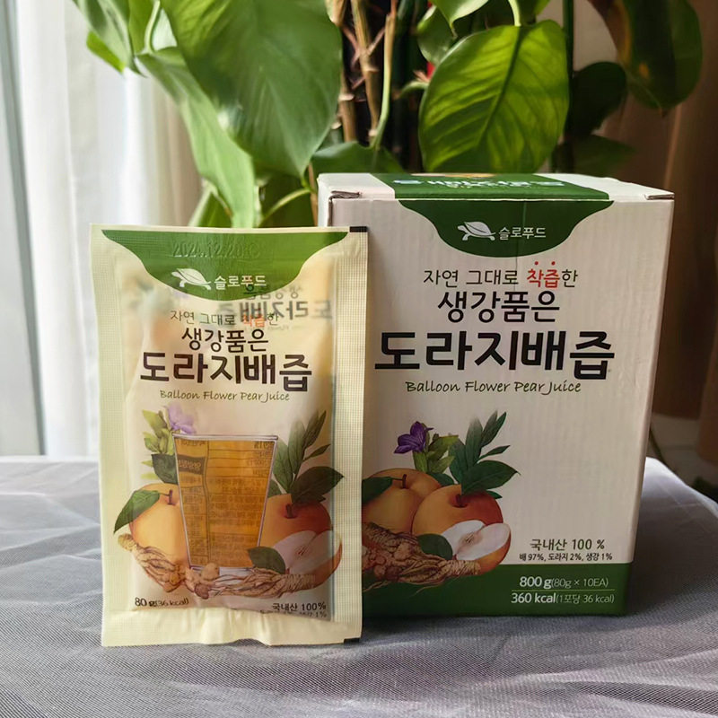 韩国进口梨桔梗汁礼盒果蔬汁饮料施温美0添加剂润喉梨汁生姜饮品