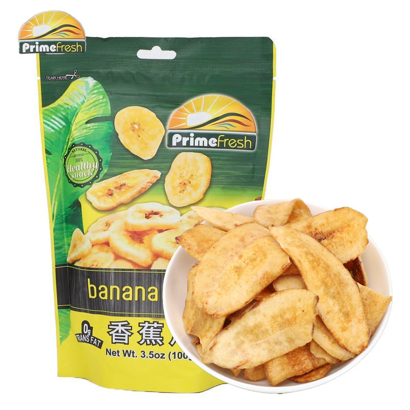 菲律宾primefresh纳菲琪香蕉片100g薄脆香蕉脆片休闲水果干零食