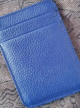 水牛皮薄款多功能一体名片夹保护套男女信用卡银行卡套5卡位钱包