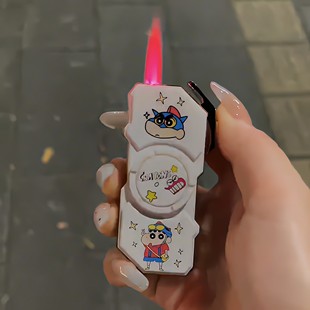 创意kt猫蜡笔小新指尖旋转陀螺打火机炫酷稀奇古怪卡通解压奇特潮