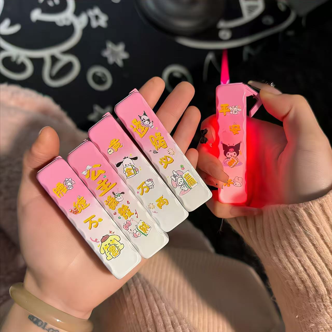 个性库洛米超长搞怪闺蜜黄金万两男友帕恰狗打火机kt炫酷腰缠万贯