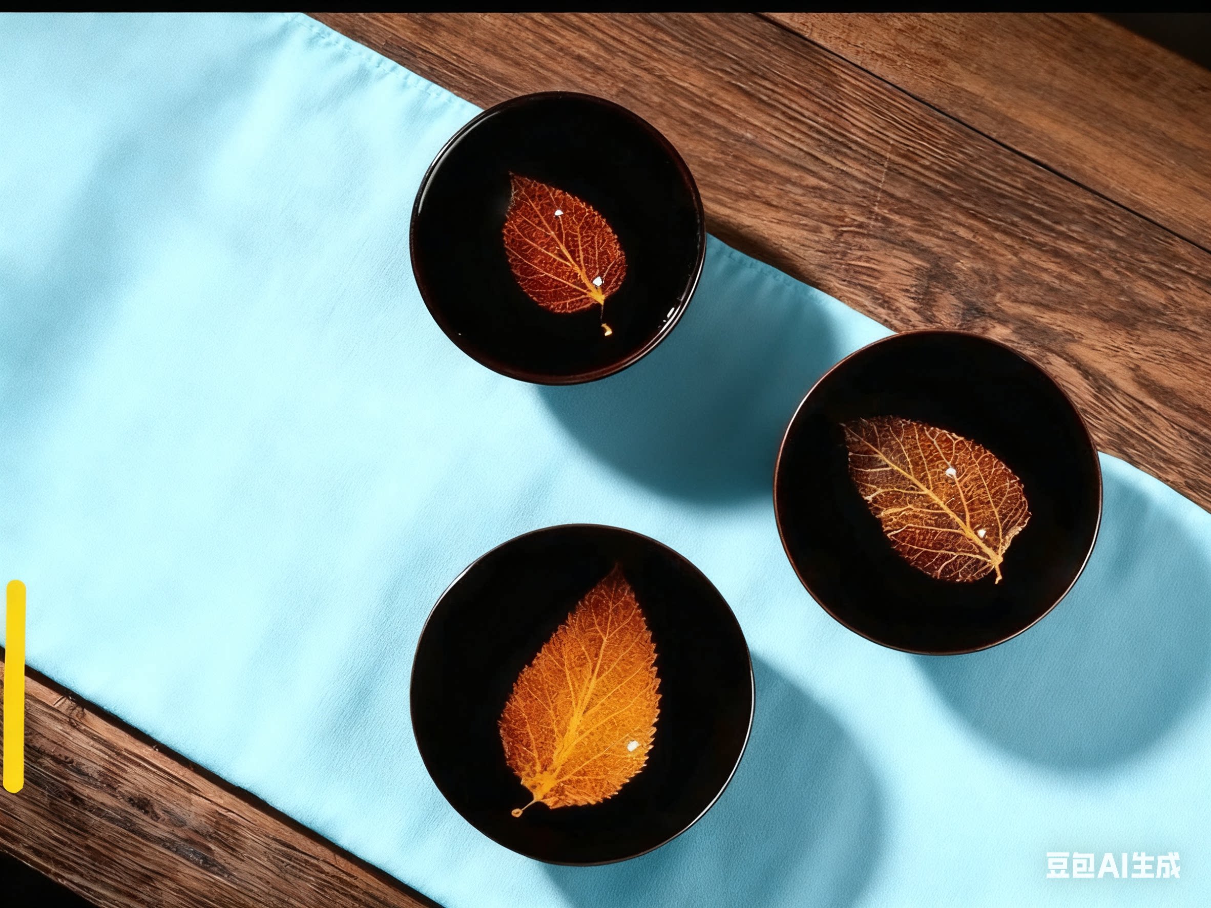 正宗吉州窑纯手工木叶天目盏茶具主人杯轻奢真实树叶功夫茶具礼品