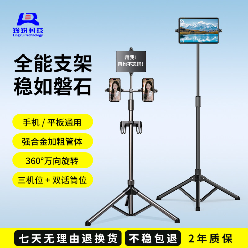 铃锐话筒架落地式专业K歌直播舞台演出麦架多功能无线麦克风支架