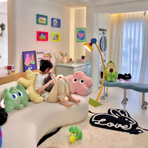 可爱沙发抱枕靠枕玩偶公仔娃娃