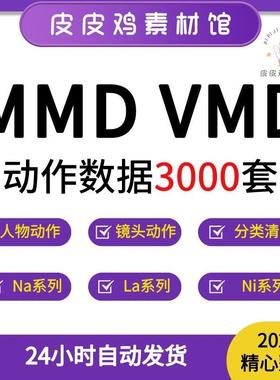 MMD动作VMD舞蹈数据含动作表情镜头音乐合集
