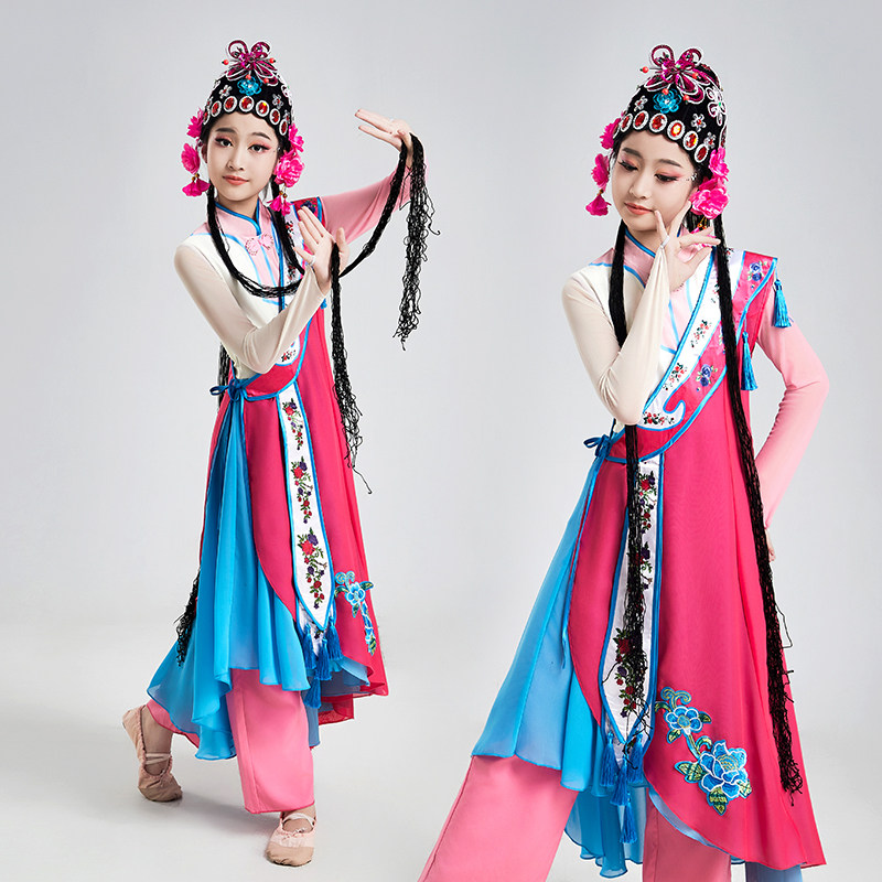 粉墨俏小花旦赤伶艺道舞蹈演出服儿童戏曲京剧表演服装女童中国风