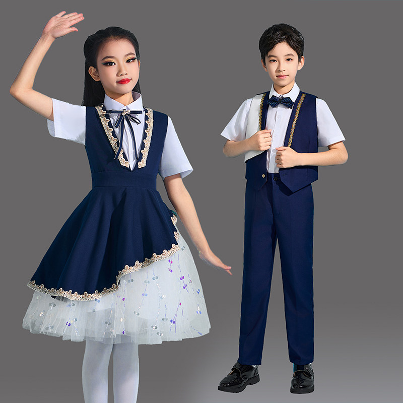 儿童演出服中小学生朗诵服装