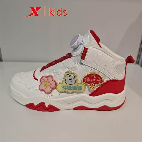 特步儿童2025春款女童休闲板鞋